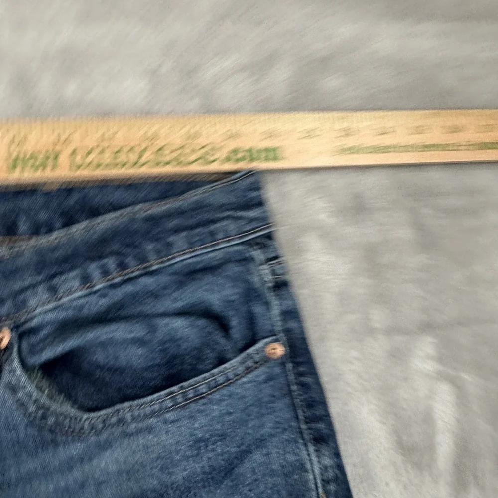 Levi Strauss Signature Jeans Mens 40x32 Blue Relaxed Straight Whiskered Workwear